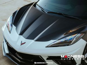 Chevrolet Corvette C8 Carbon Fiber Hood - Anderson Composites - OE Style - Stingray